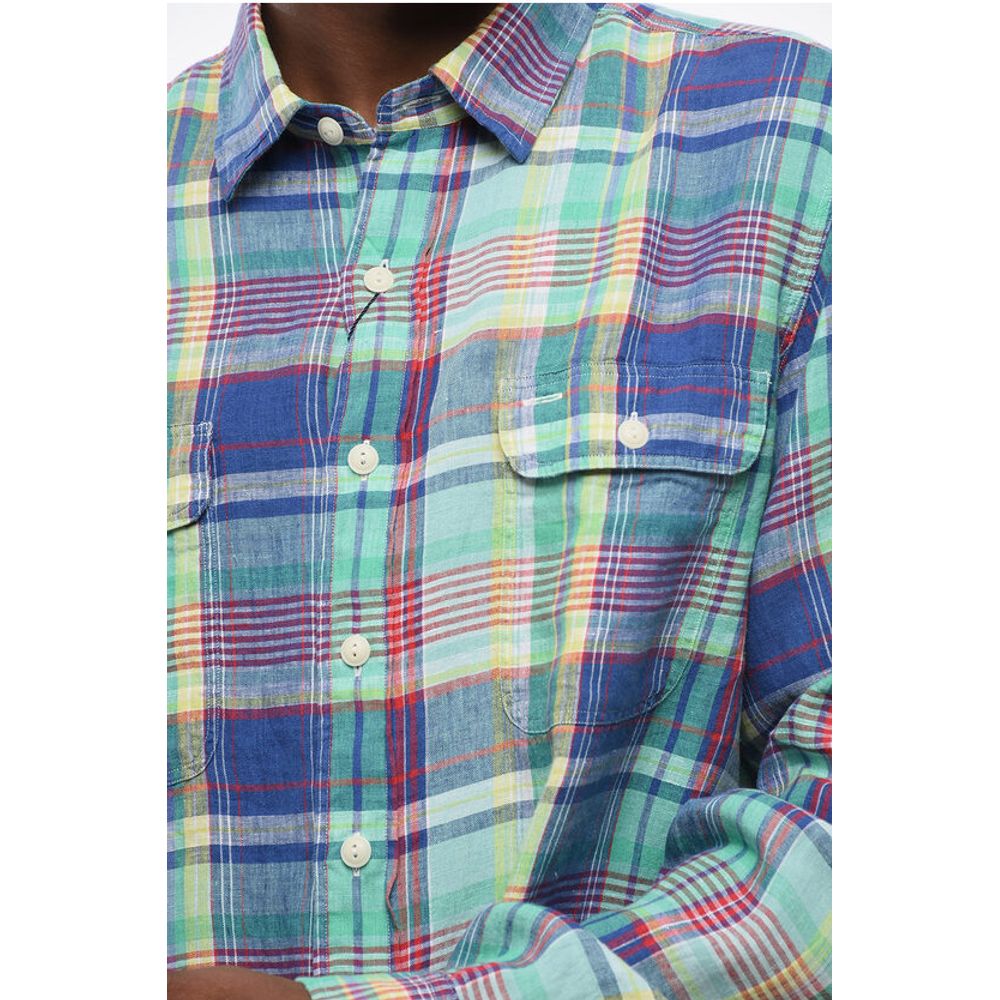 Plaid Check Linen Saharan Shirt