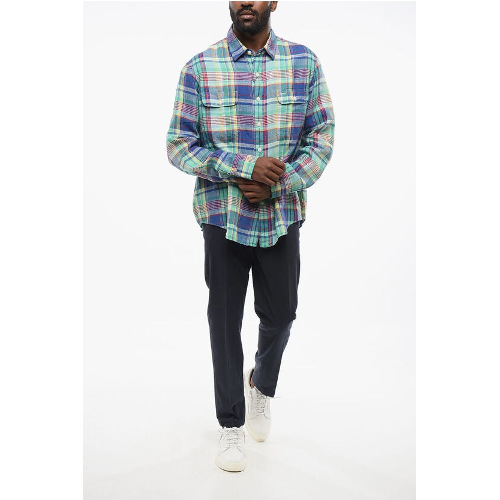 Plaid Check Linen Saharan Shirt
