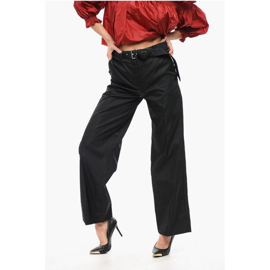 Re-nylon Straight Pants with Logoed Belt