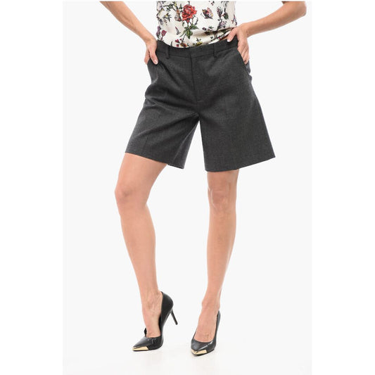 Wool Pleated Shorts