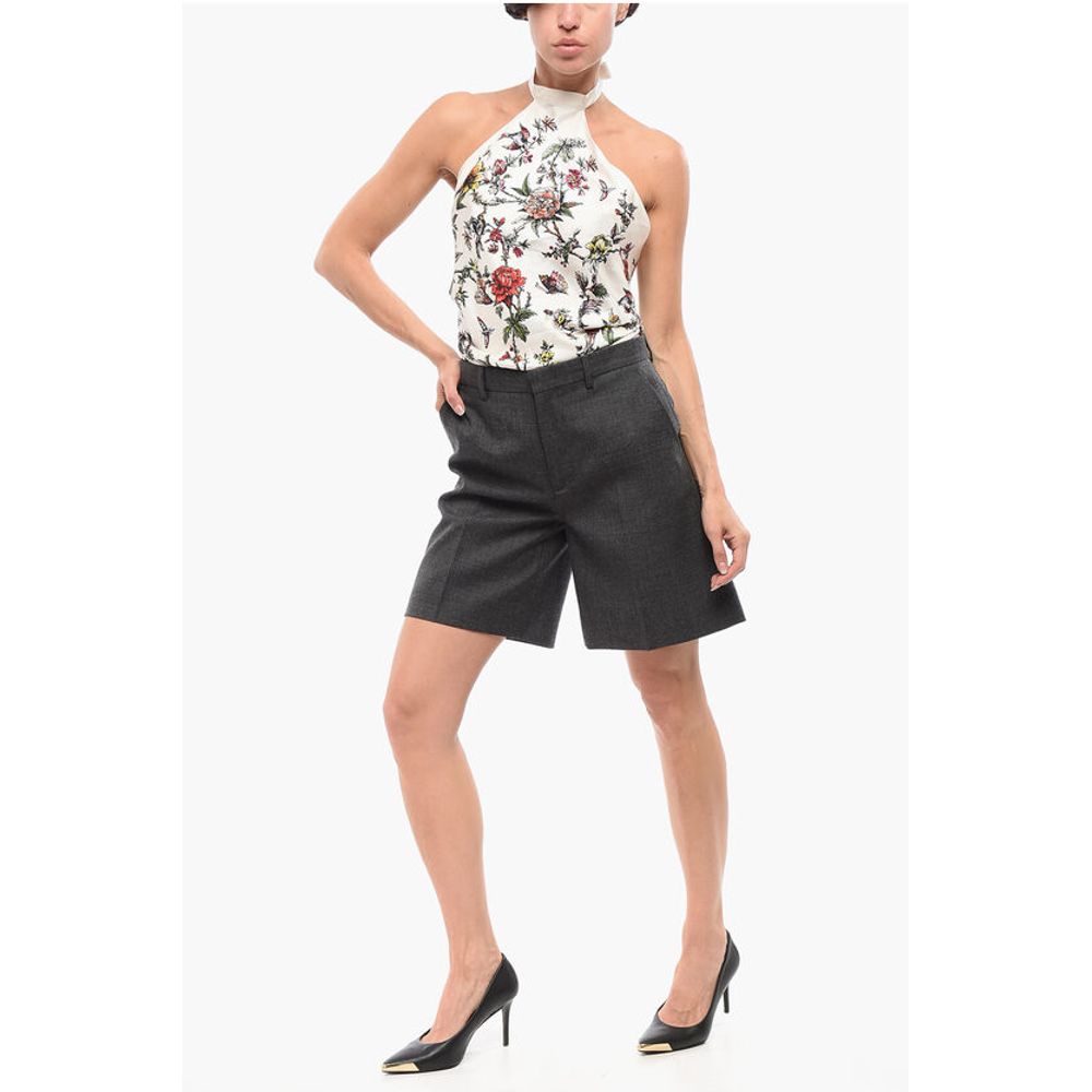 Wool Pleated Shorts