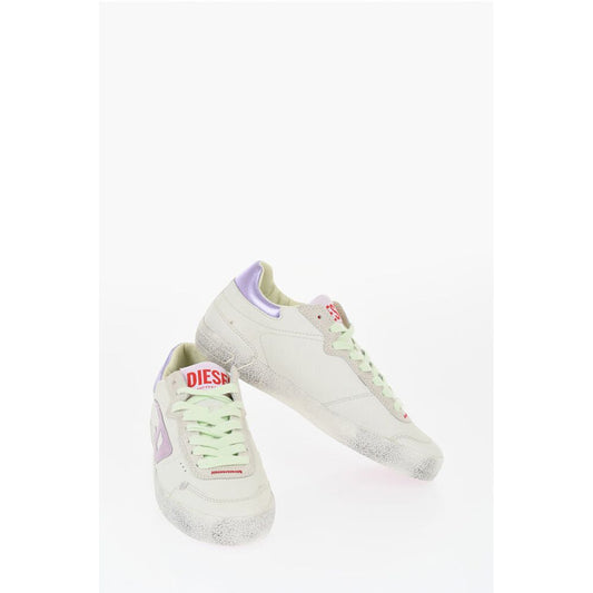 Leather S-LEROJI Low Top Sneakers with Contrasting Details