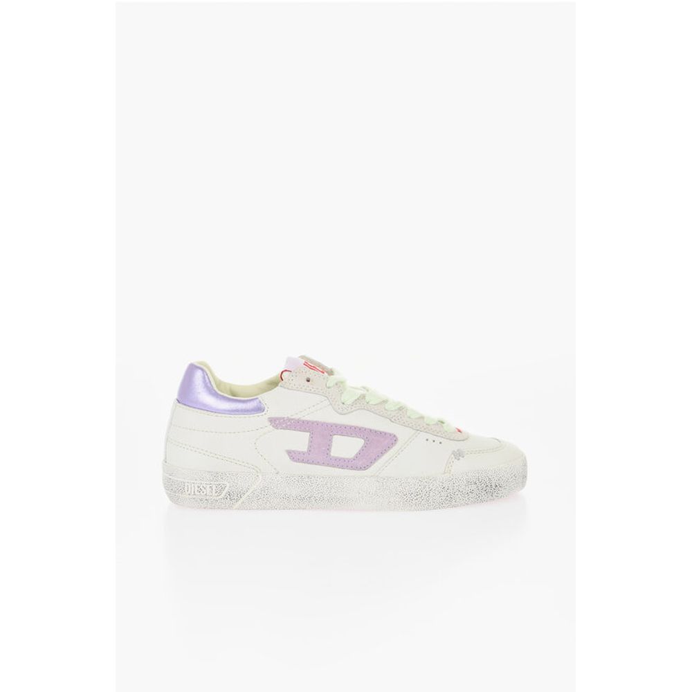 Leather S-LEROJI Low Top Sneakers with Contrasting Details
