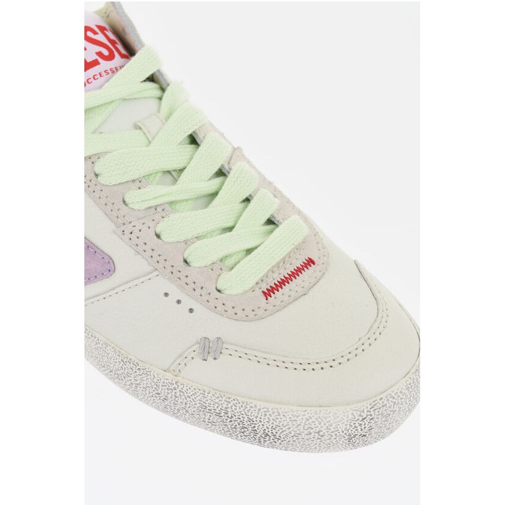 Leather S-LEROJI Low Top Sneakers with Contrasting Details