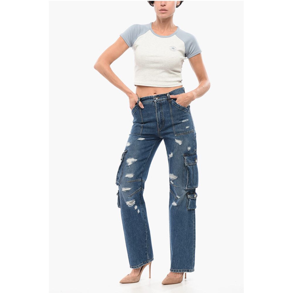 Distressed Cargo Denims 21cm