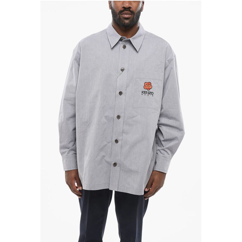 Popeline FLOWER CREST Shirt with Breast-pocket