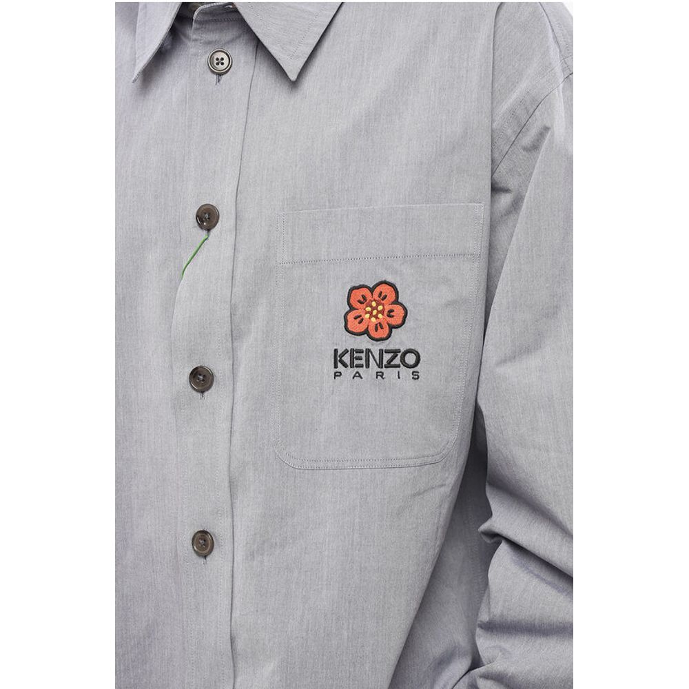 Popeline FLOWER CREST Shirt with Breast-pocket