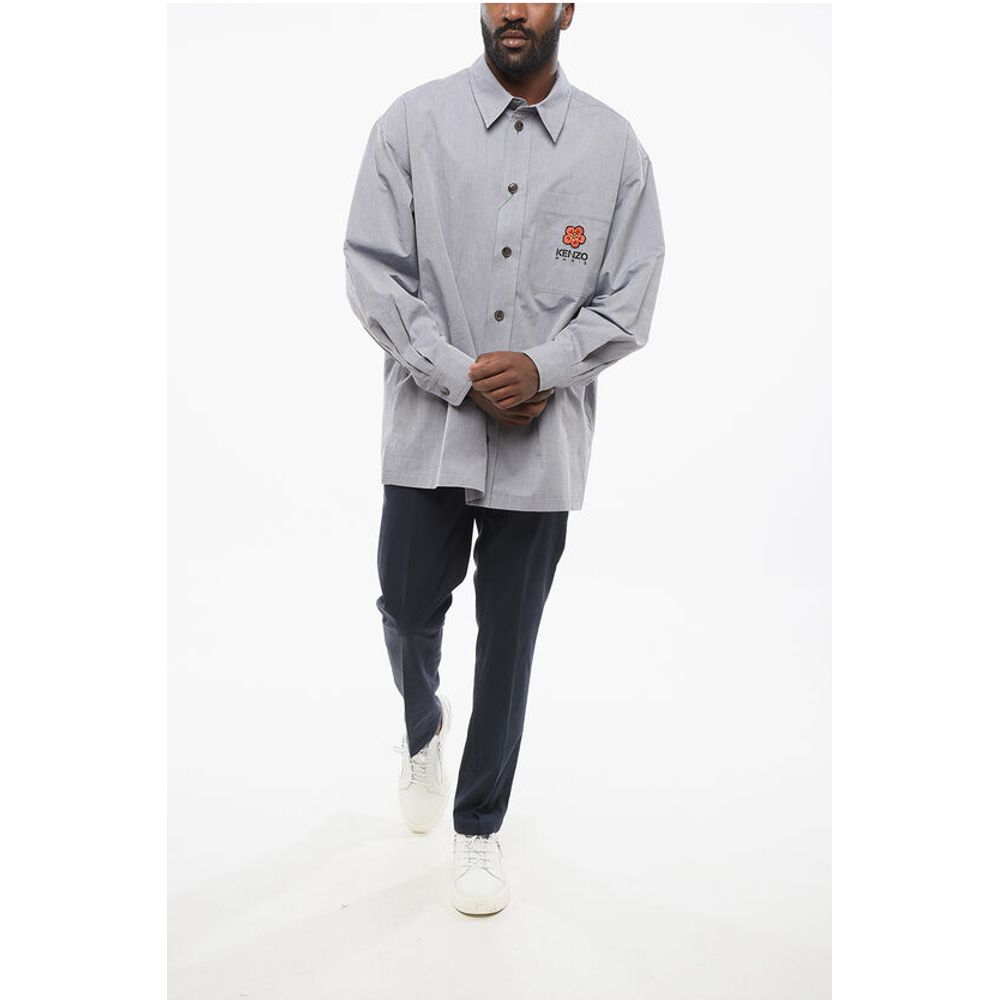 Popeline FLOWER CREST Shirt with Breast-pocket