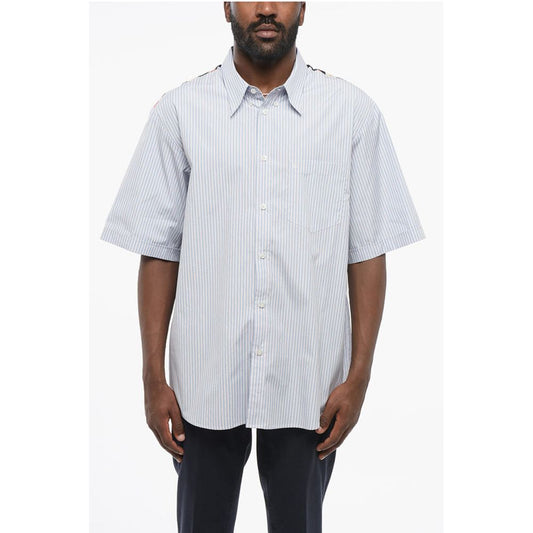 Button-down Cotton Shirt with Silk Back