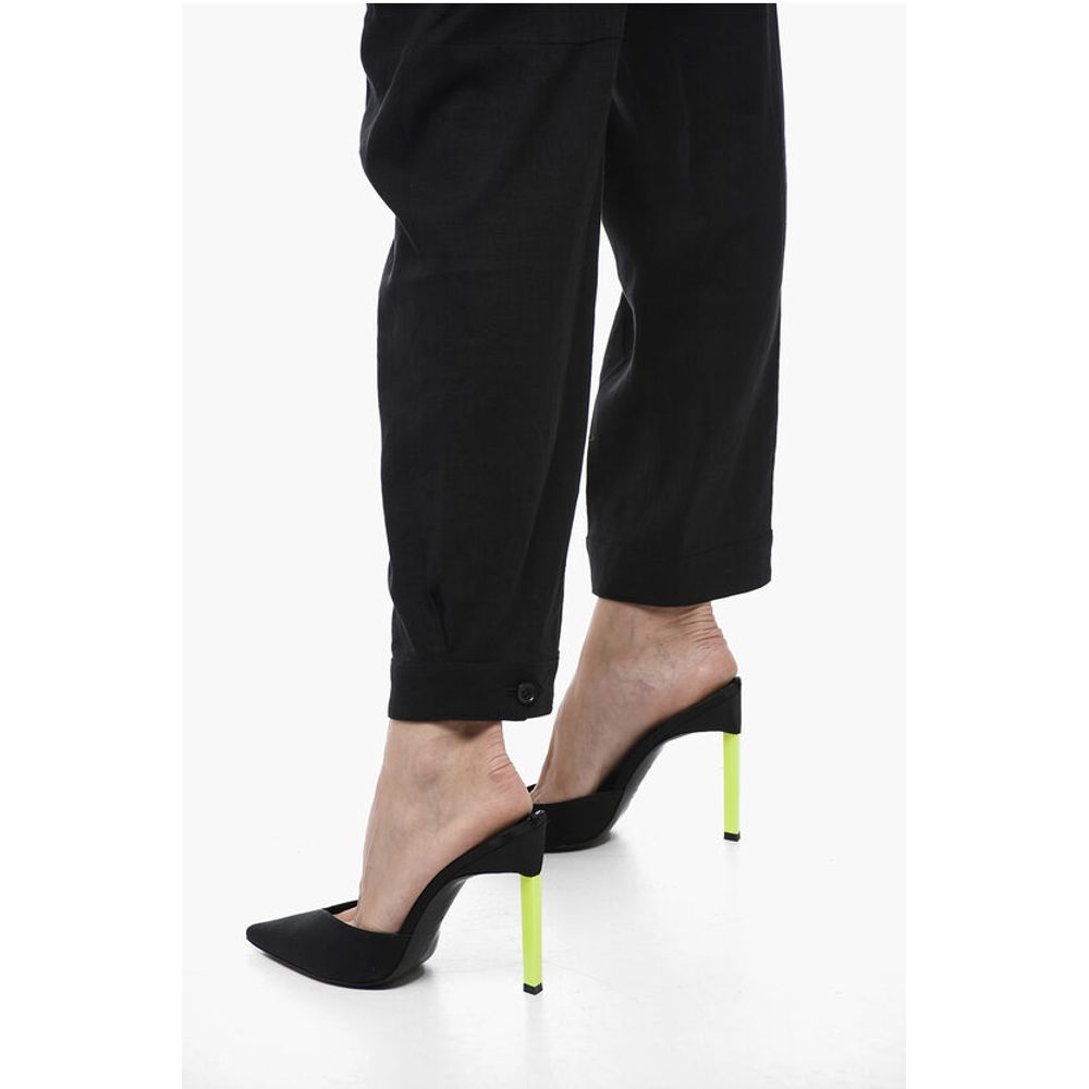 Flax Blend Cargo Pants with Martingales