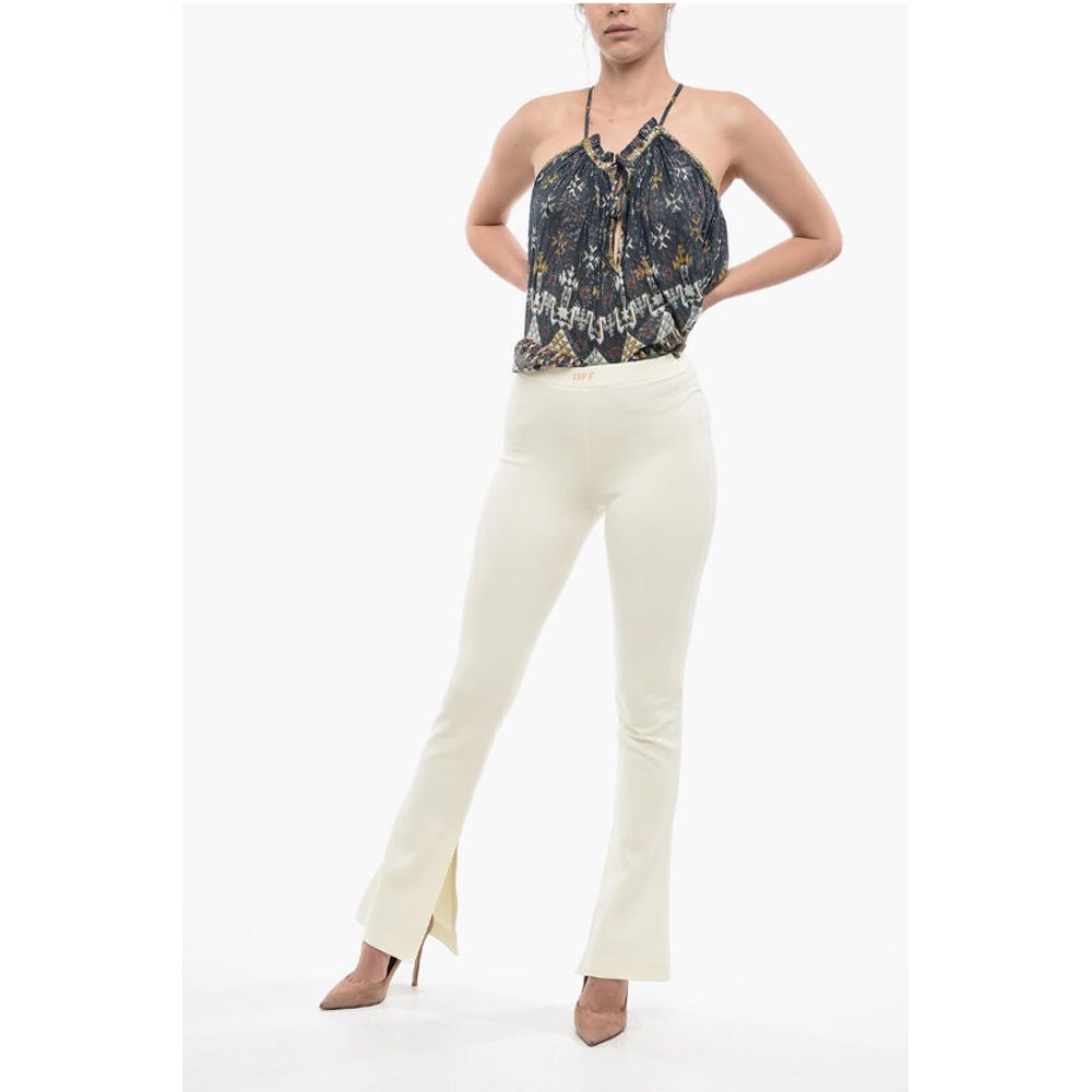 Logo Print SPLIT Flare Fit Leggings