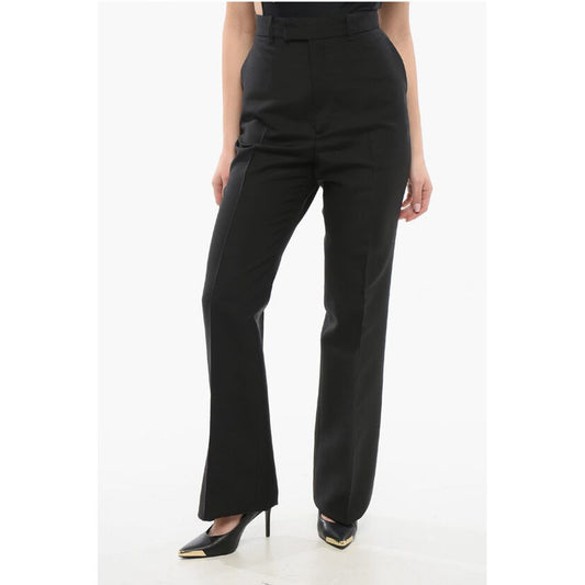 Silk and Wool Wide-leg Pants