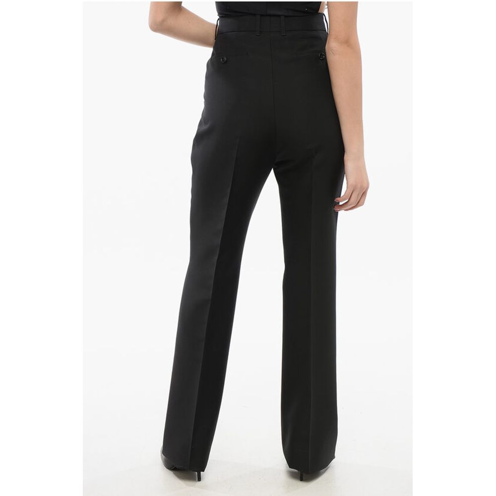 Silk and Wool Wide-leg Pants