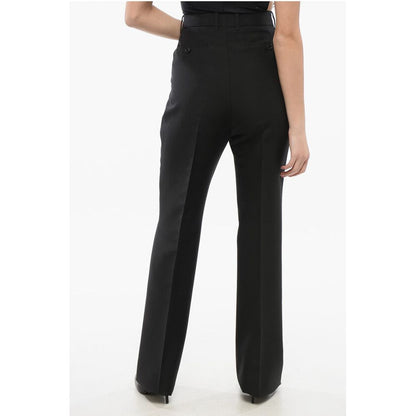 Silk and Wool Wide-leg Pants