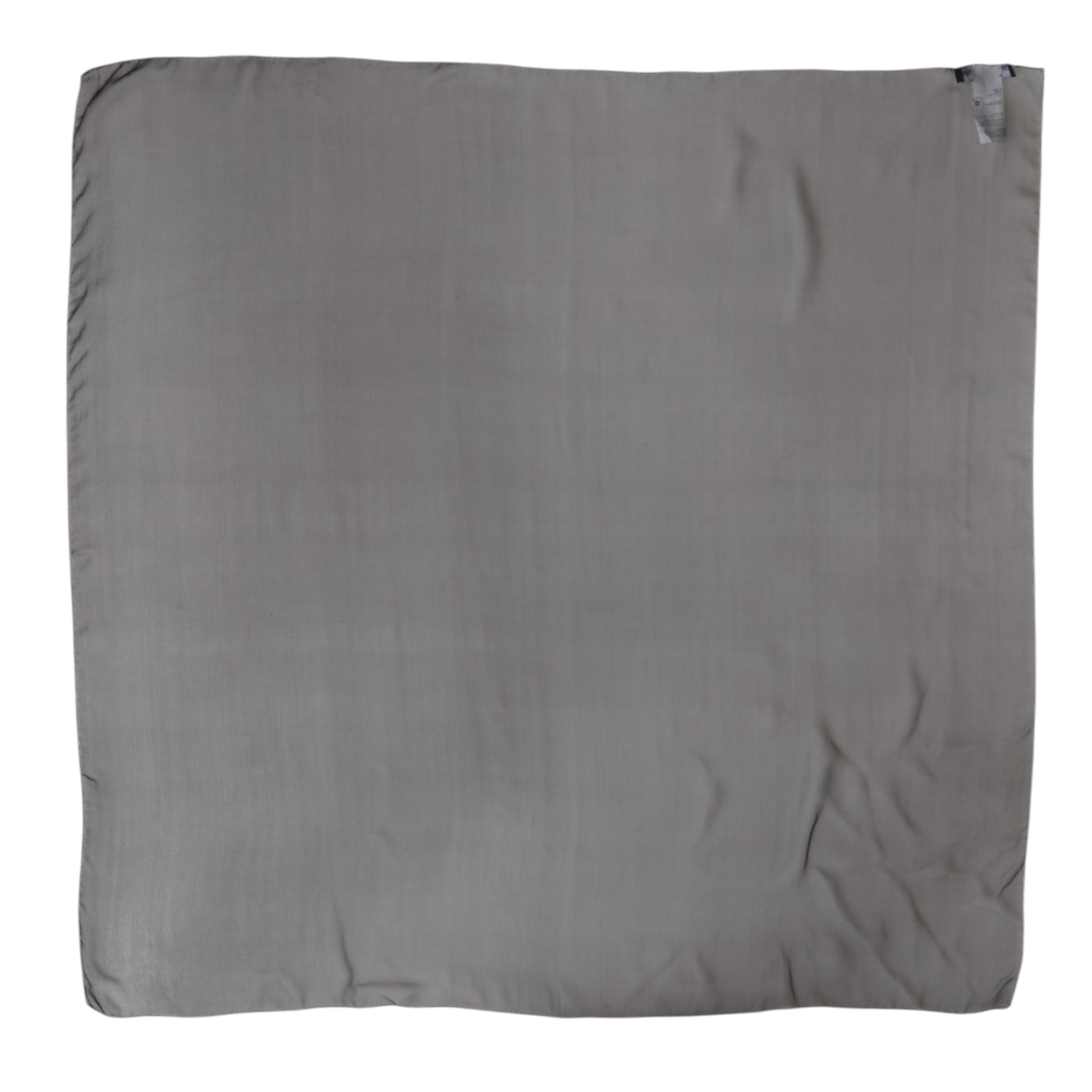 Gray Black Silk Square Women Foulard Scarf