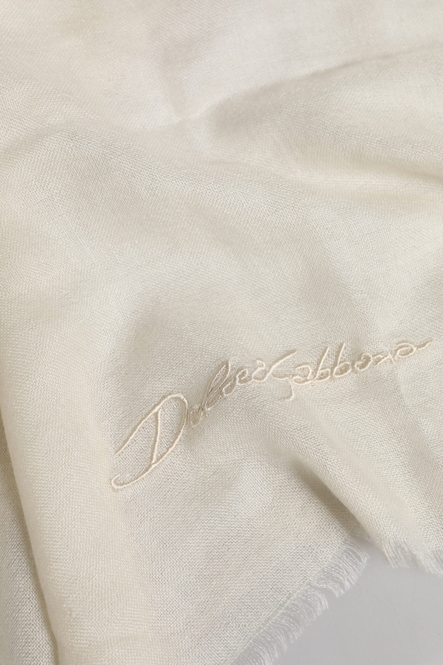 White Cashmere Neck Warmer Wrap Shawl Scarf