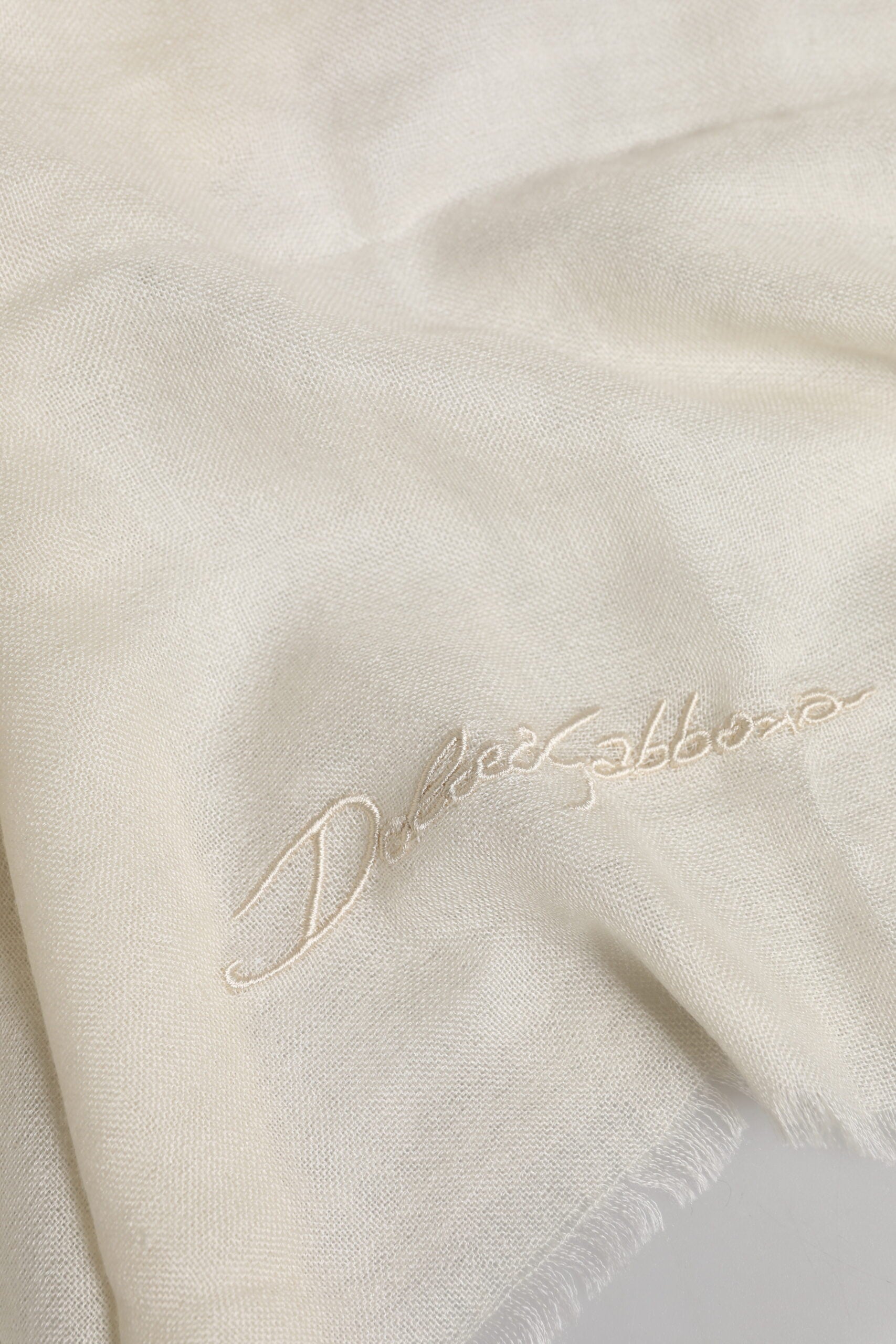 White Cashmere Neck Warmer Wrap Shawl Scarf