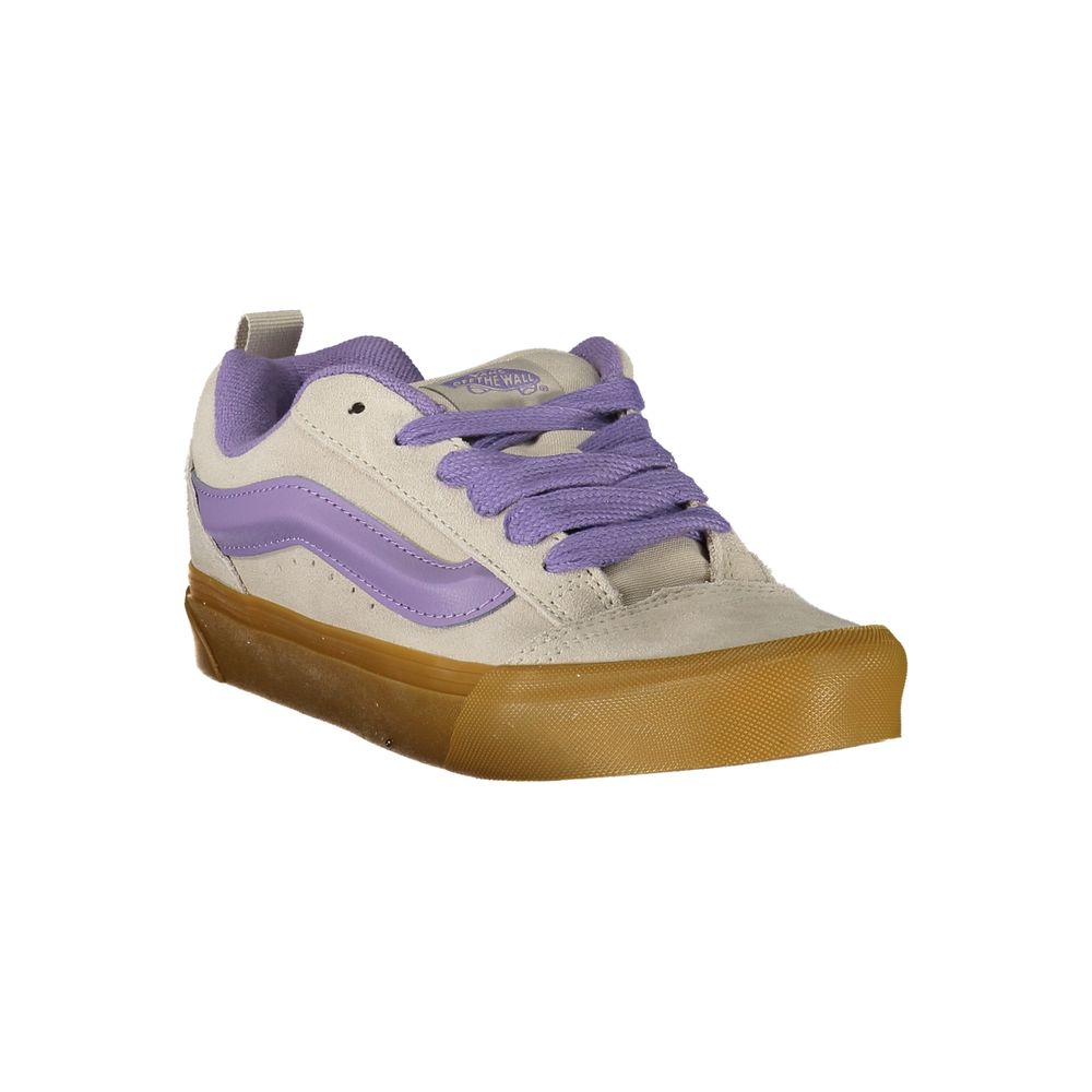 Gray Leather Women Sneaker