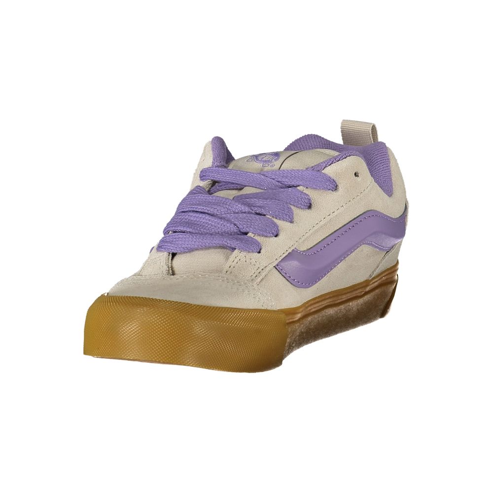 Gray Leather Women Sneaker
