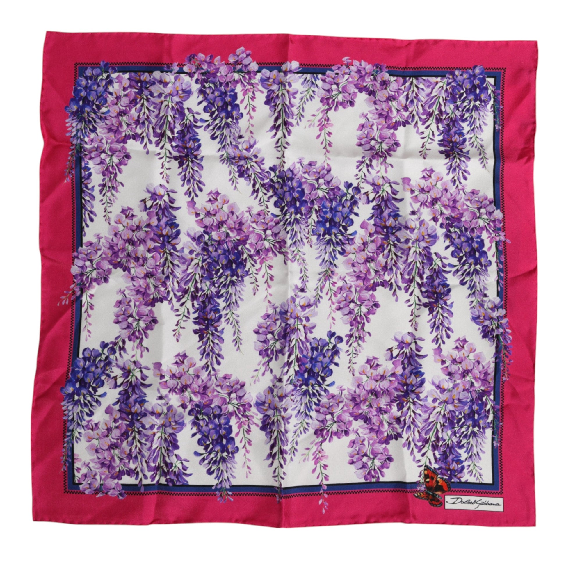 Multicolor Floral Print Square Foulard Scarf