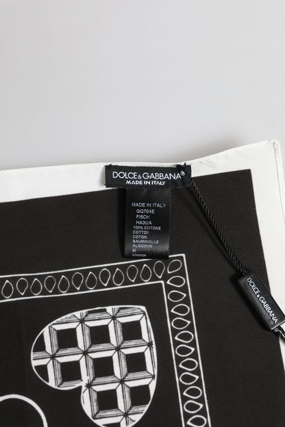 Black White Bandana Square Men Foulard Scarf