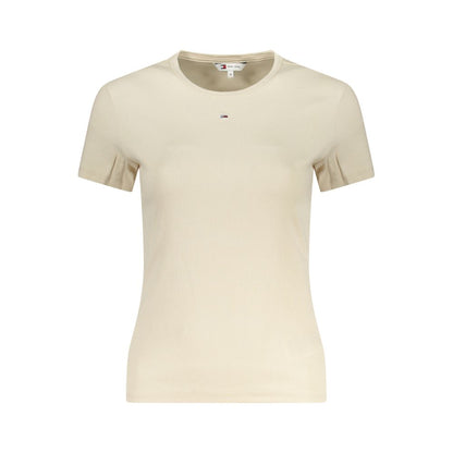 Beige Cotton Tops & T-Shirt