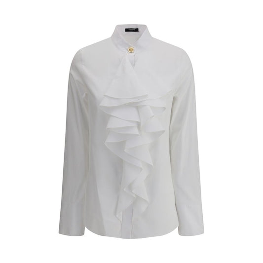 JABOT COLLAR POPELINE COTON SHIRT