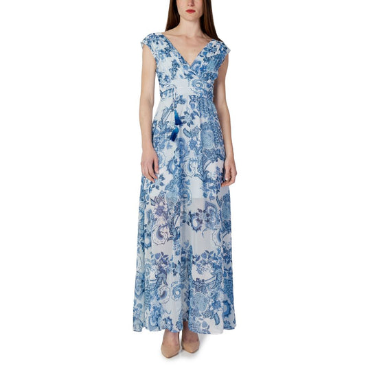 Vestido azul de poliéster