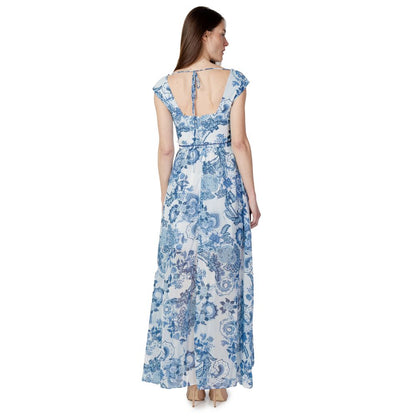 Vestido azul de poliéster