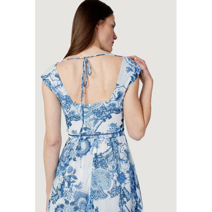 Vestido azul de poliéster
