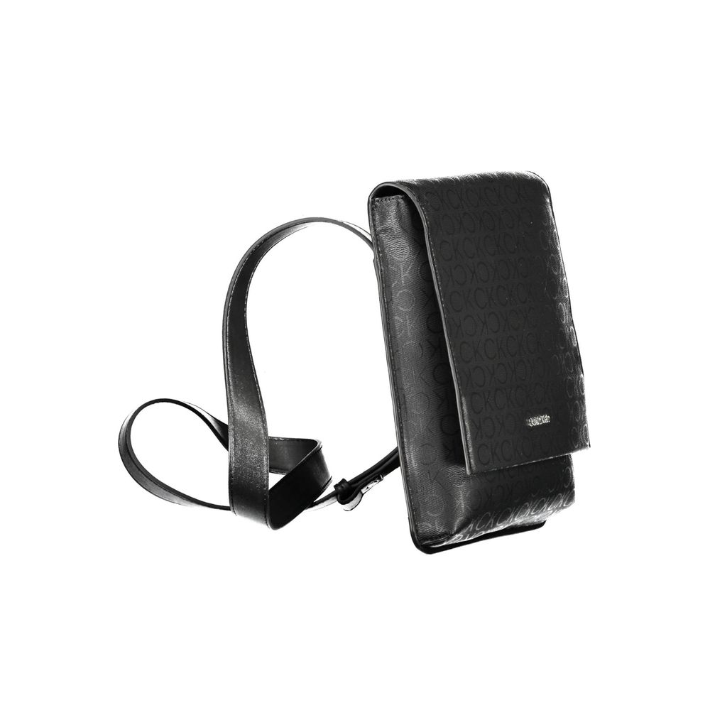 Bolso bandolera de poliéster negro