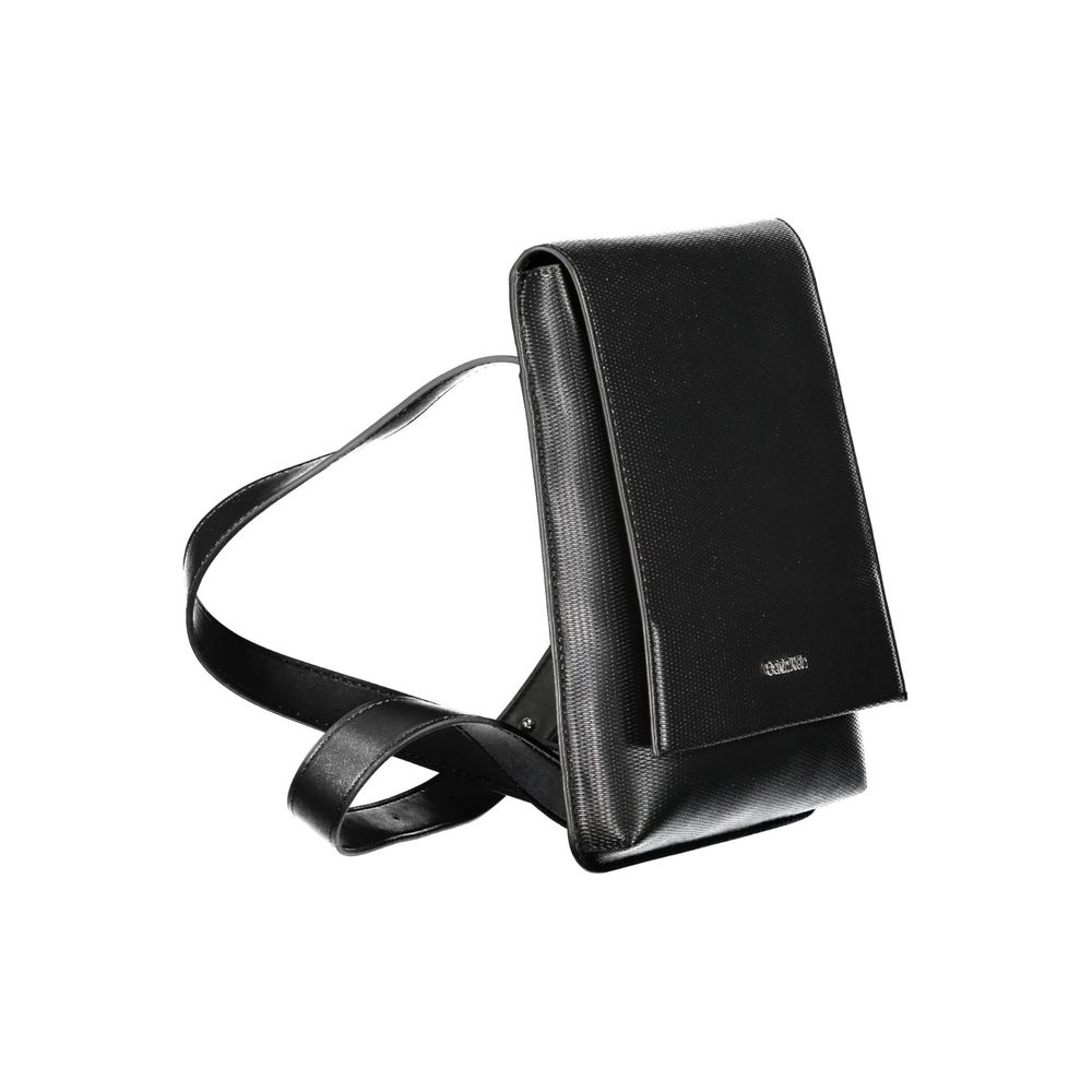 Bolso bandolera de poliéster negro