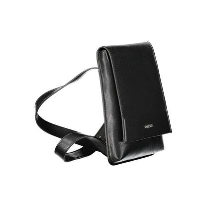Bolso bandolera de poliéster negro
