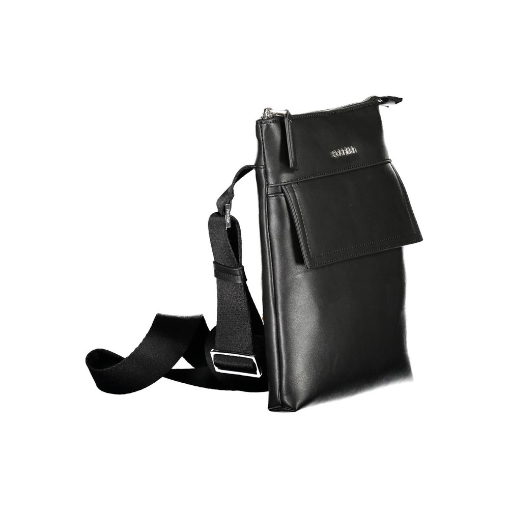Bolso bandolera de poliéster negro