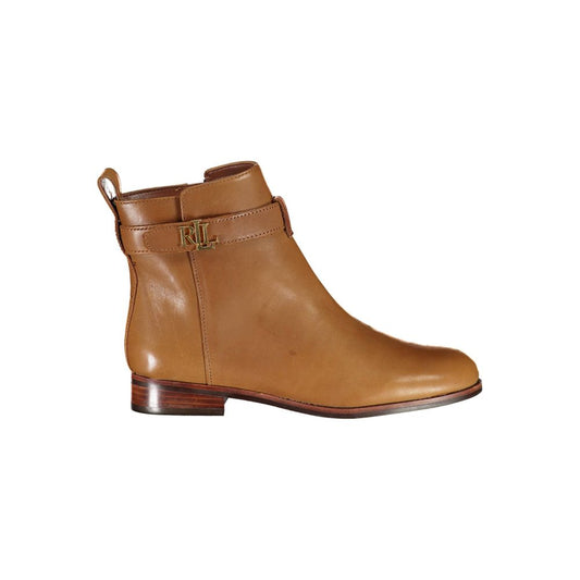 Brown Polyester Ankle