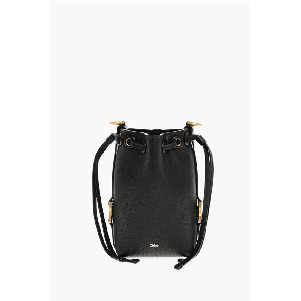 Textured Leather MICRO Bucket Bag