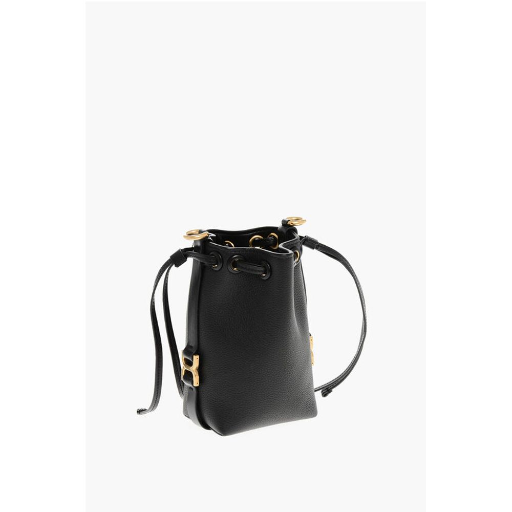 Textured Leather MICRO Bucket Bag