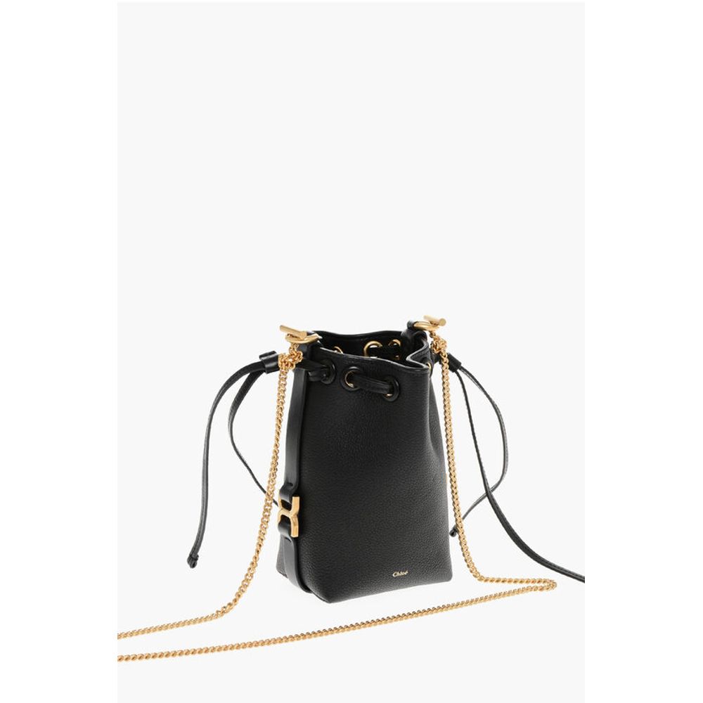 Textured Leather MICRO Bucket Bag