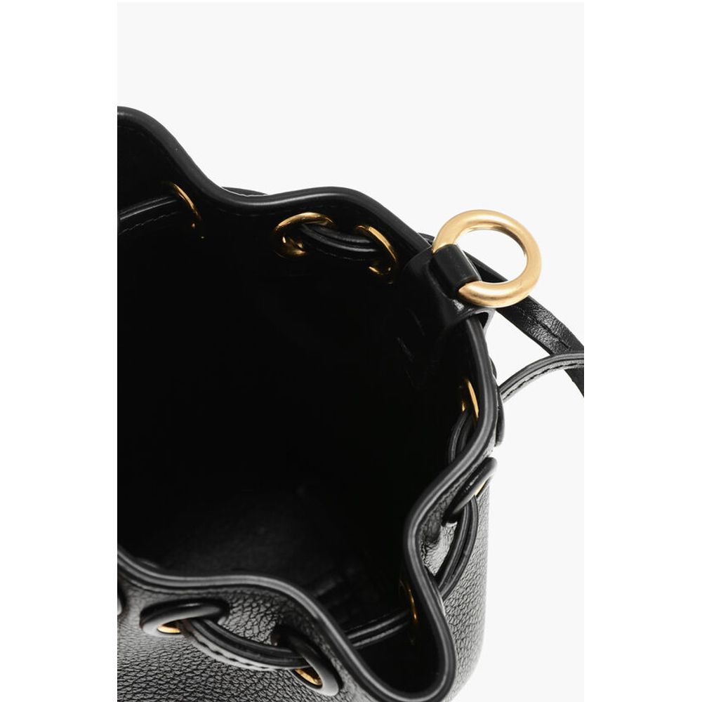 Textured Leather MICRO Bucket Bag