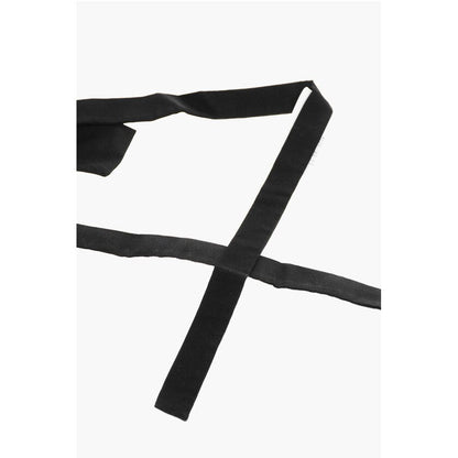 Silk NOIR Bow Tie with Embroidered Logo