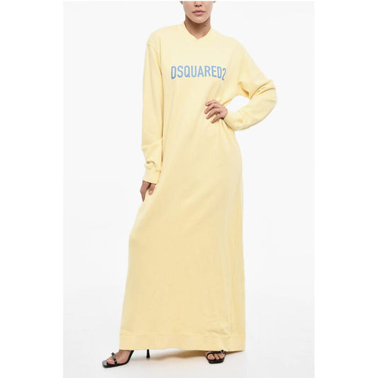 Sweat Maxi Dress with Contrast Logo