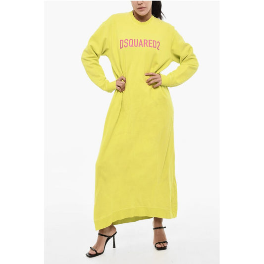 Sweat Maxi Dress with Contrast Logo