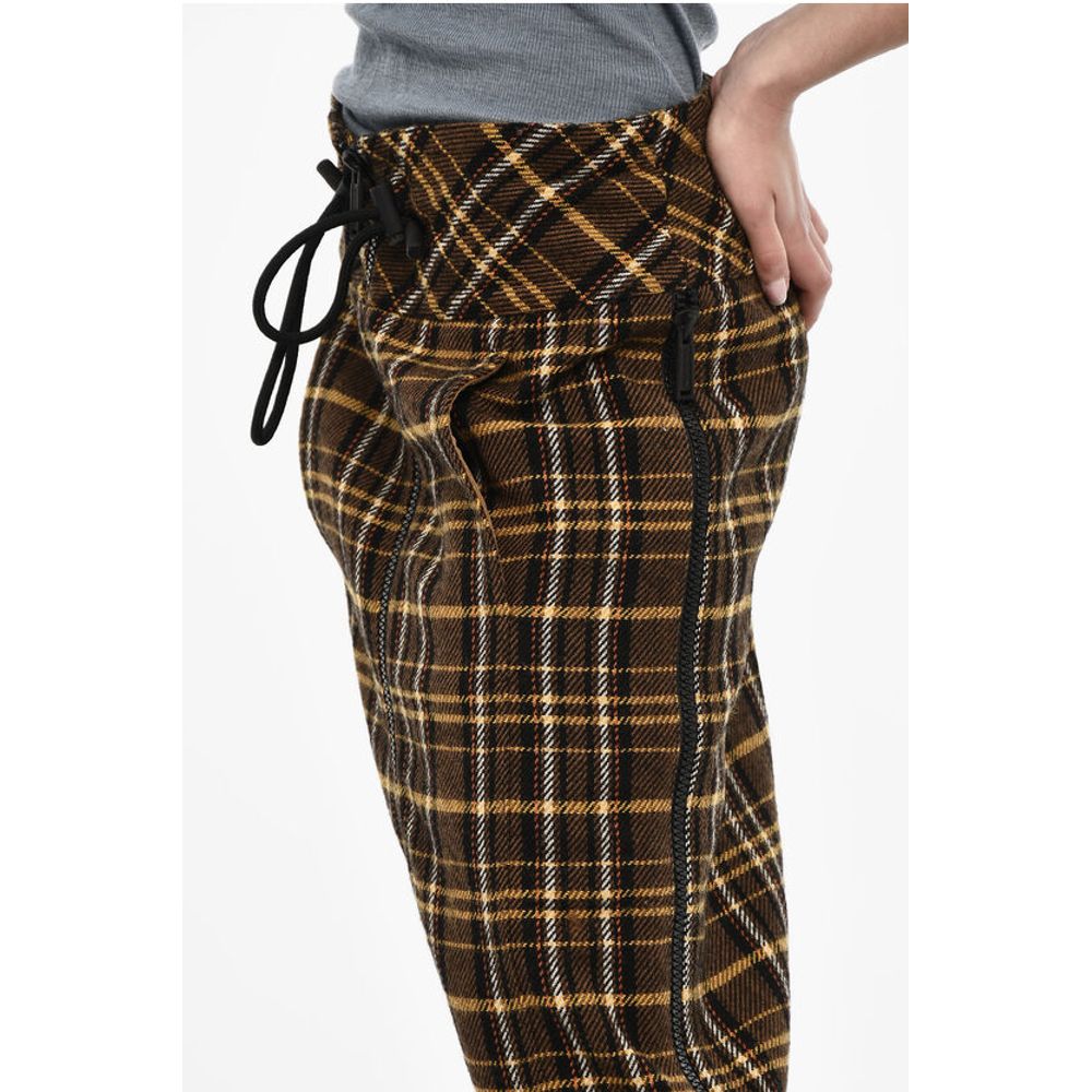 Tartan Motif Longuette Wool Skirt With Size Zips