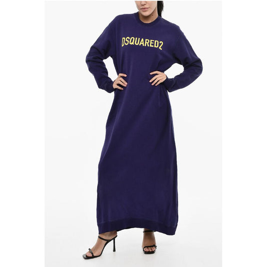 Sweat Maxi Dress with Contrast Logo