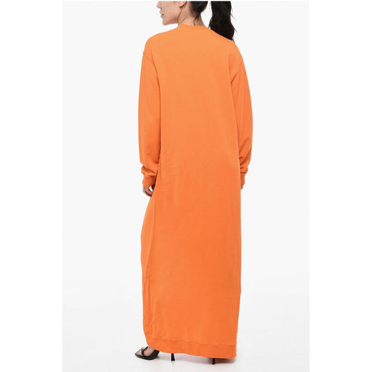 Sweat Maxi Dress with Contrast Logo