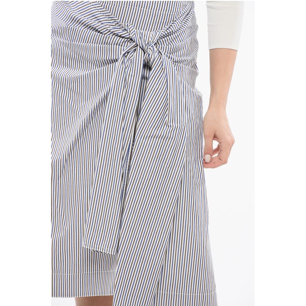 Striped Skirt with Knot Detail