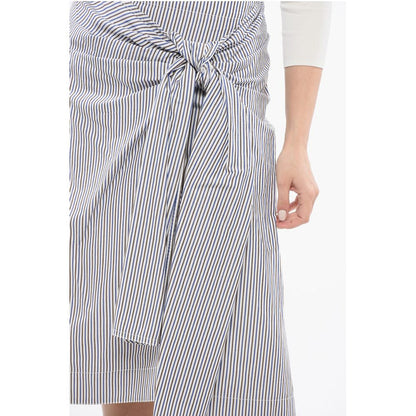Striped Skirt with Knot Detail