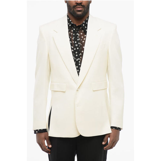 SICILIA Virgin Wool Blazer with Covered Buttons