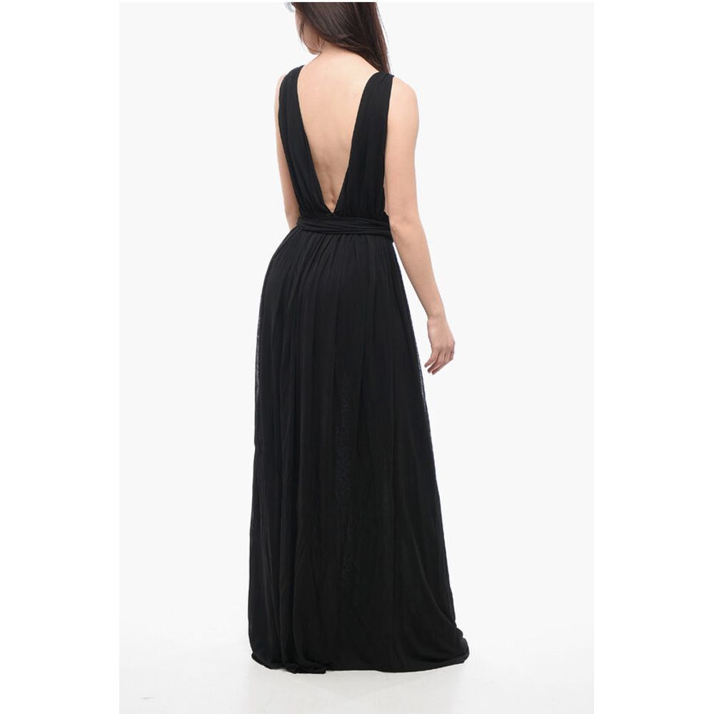 Pleated Dress with Chain Detail