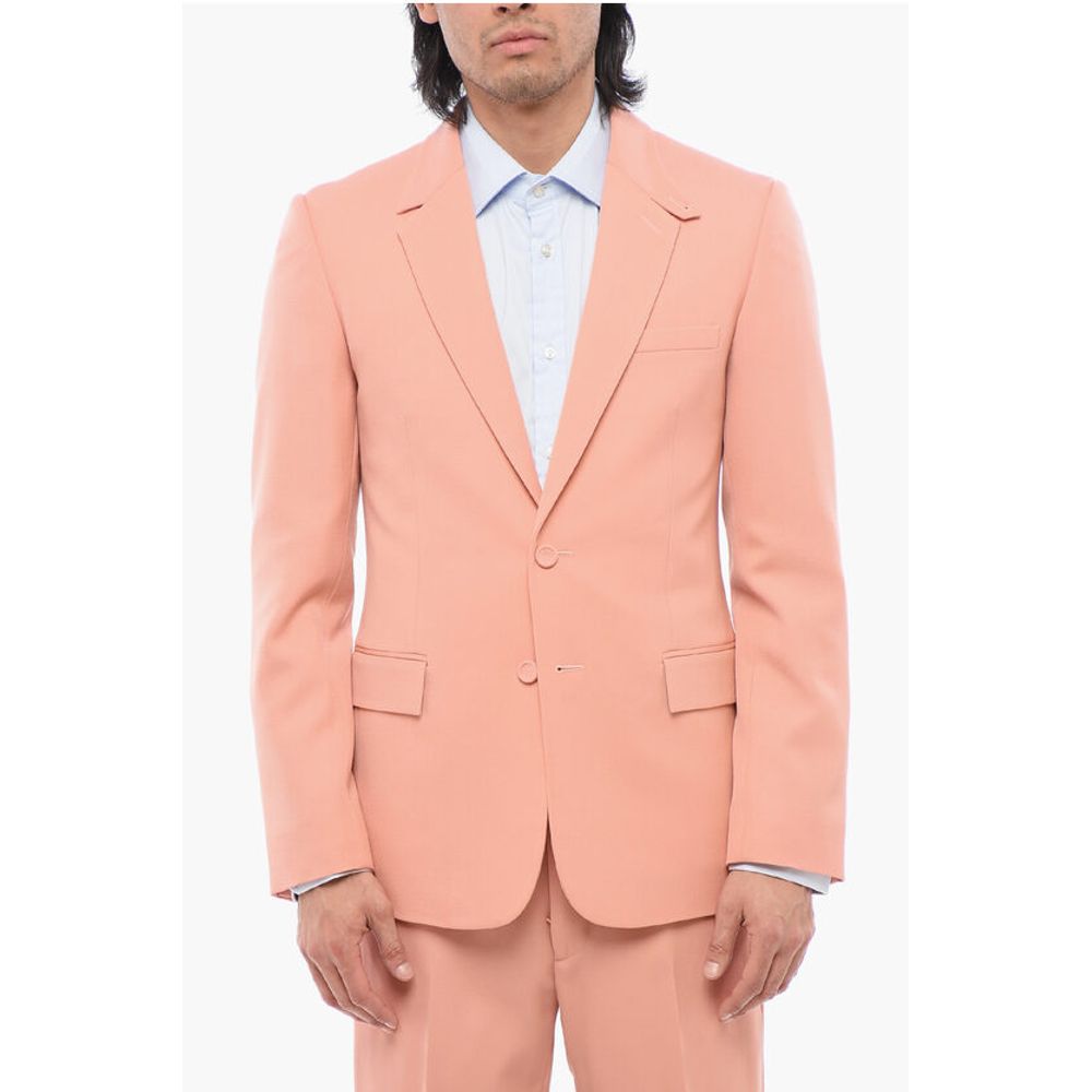 Wool Blazer with Button-down Collar